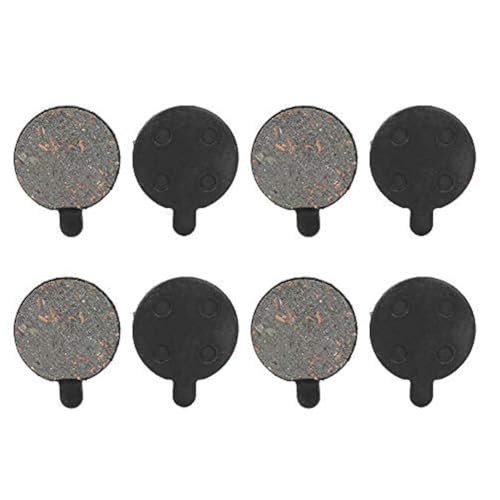 Nikou Electric Scooter Brake Pads - 4 Pairs Red Copper Semi Metal Brake Disc Rotor Pad Low Noise Wear Resistance Parts for 10in Electric Scooter