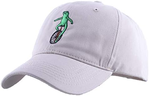 RCIVENM Frog Hat Funny Baseball Cap Dad Hats Unisex Outdoor Frog Cycling Cap Funny Hats,Soft Cap Baseball Cap Men Adjustable Strapback Cap（Beige）