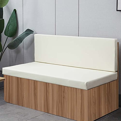 Revachem Custom Faux Leather Cushion For Outdoor Bench/Settee/Swing/Chair/Furniture/Indoor/Bay Window Seat/Sofa, Soft Foam, Waterproof Non-Slip Cover With Zipper, Custom Size #TOP6