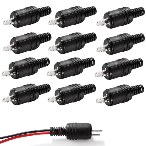 PYEUIFT 12 Pezzi Connettore Din 2 Poli Maschio Femmina Spinotto Cavo Altoparlanti HiFi Adattatore Presa Audio Per Collegamento Cavi Altoparlanti Stereo Connessione Sicura