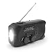 Produktbild Cestbon Notfall Solar Radio Power Bank, AM/FM Outdoor Mini Tragbares Radio Mit LED Taschenlampe, Multifunktion Klein Radio Mit Notfall SOS Alarm,Schwarz