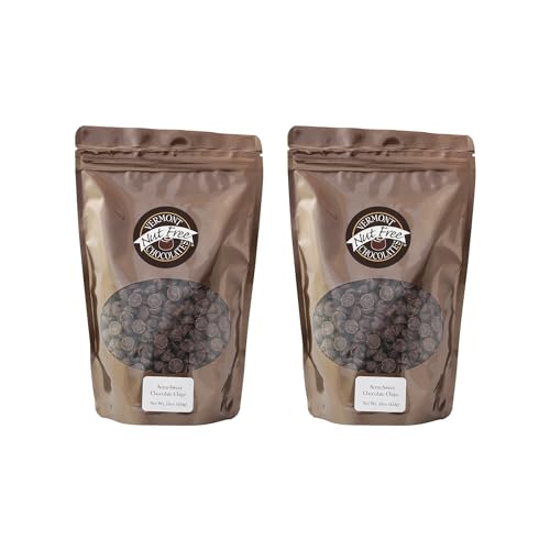 Vermont Nut Free Chocolates Baking Chips (Semi Sweet Chocolate) 16 Ounces, 2 Bags, Nut-Free, Egg-Free, Kosher