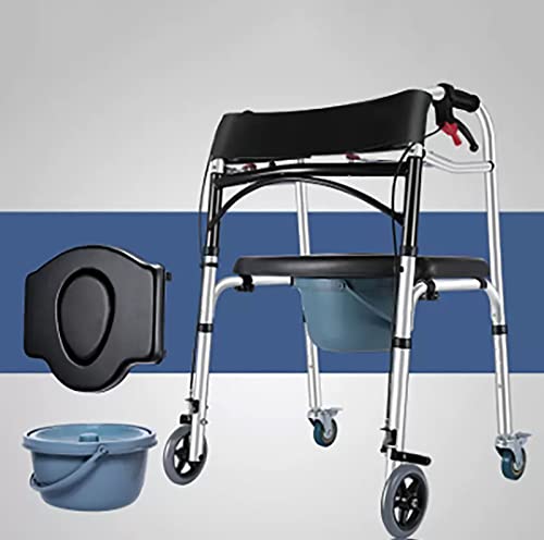 Déambulateur pliable pour personnes âgées et PMR avec support dorsal et roues étanche 180 kg