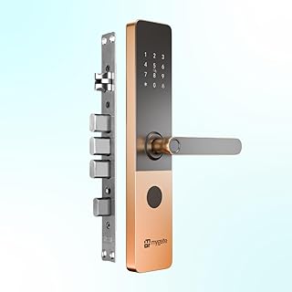 Mygate Smart Door Lock Plus (2026 Model) with 6-Way Unlock | Fingerprint, PIN, Mobile App, RFID Card, Manual Keys | Remote...