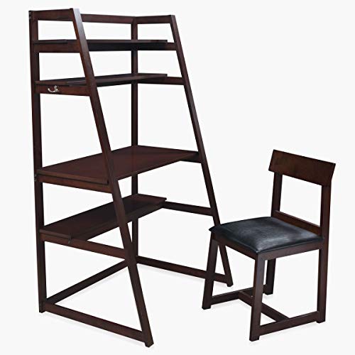 Image of Home Centre Oxford Computer Desk with Chair, Brown, Standard (4553)