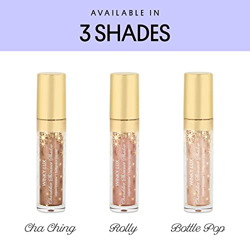 Winky Lux Chandelier Shimmer Shadow, Glitter Eyeshadow, Cream Eyeshadow, Liquid Eyeshadow, Gold, Bottle Pop #TOP4