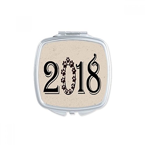 Miroir de poche compact carré DIYthinker en fil de cuivre coloré
