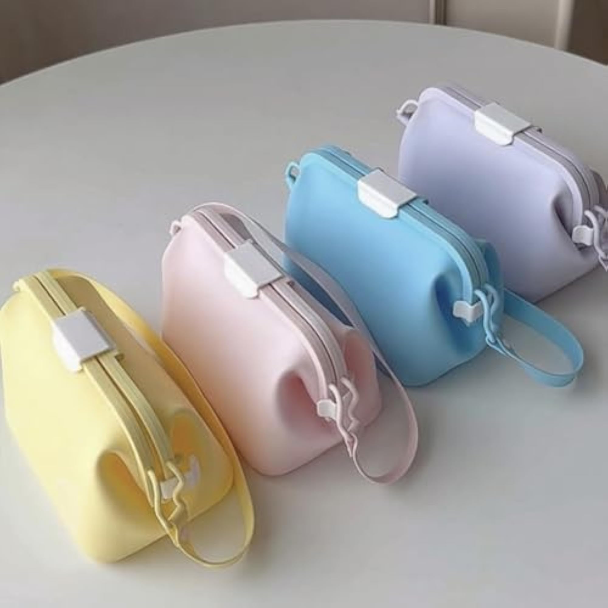 Portable Silicone Food Storage Bag, Soft-Sided Zip Bag