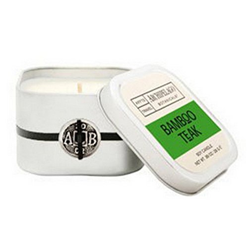 Archipelago Signature Bamboo Teak Square Tin Candle