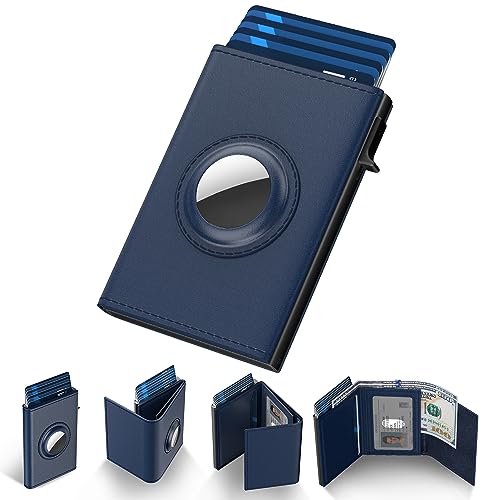 typecase AirTag Wallet for Men: Compatible with Apple AirTag (1st & 2nd Generation), RFID Blocking, Genuine Leather, Slim & Minimalist Design - 14 Card Capacity | ID Window | Cash Slot (Carb