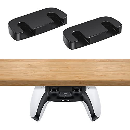Mcbazel 2 Pièces Support de Manette PS5/PS4 sous Bureau, Matériau ABS Résistant, Noir