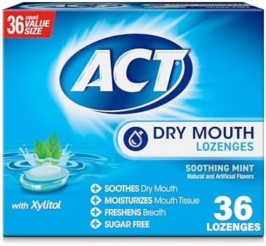 ACT Dry Mouth Lozenges With Xylitol, Soothing Mint, 36 Count