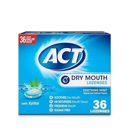 ACT Dry Mouth Lozenges with Xylitol, Soothing Mint, 36 Lozenges