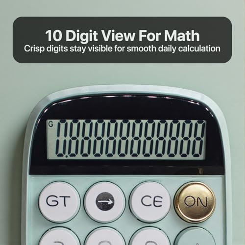 Image of Blue tick CandySum Calculator 10-Digit | Candy Color | 15 Tilt Display | Big Round Keys | Compact Desk Calculator for Office & Study (Yellow)
