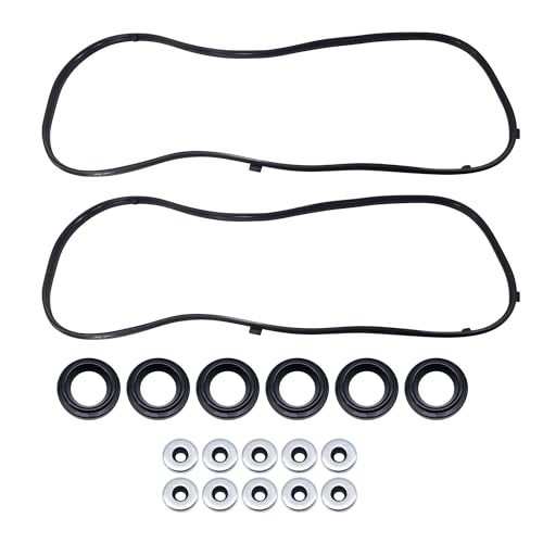 Image of HiSport Valve Cover Gasket - Compatible with Acura TL RL TL MDX Compatible with Honda Accord Odyssey Pilot Ridgeline Compatible with Saturn Vue 2003-2009 3.0L 3.2L 3.5L - Replace 12341RCAA01