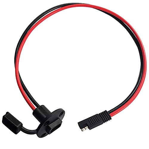 Ayecehi 10Awg Sae Cable,Sae To Sae Solar Weatherproof Socket Sidewall Port,Sae Cable Quick Disconnect Connect Solar Panel Mount Universal Flush Mountable Connector - 2Ft/60Cm #TOP4