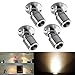 Price comparison product image Small Recessed Mini Spotlight 4-Pack, 1W LED Ceiling Spotlight Swivel Mini Recessed LED Downlight Aluminum Spot LED Set with Transformer Warm White for Wine Cabinet/Cupboard/Kitchen/Living Room-Silver