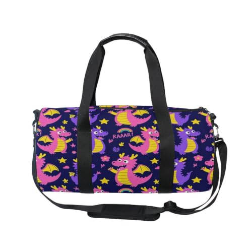 Bolsa de viaje ligera unisex con compartimento interno de dragones 2