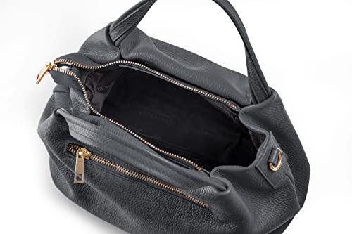 Baroncelli Italian Leather Purse for Women Genuine Soft Leather Medium Size Shoulder Crossbody Bag Made in Italy4