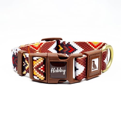 Hundehalsband Bunte & Stilvolle Hundehalsband - Aus Recyceltem Material - 25mm (25mm, Ethnic)