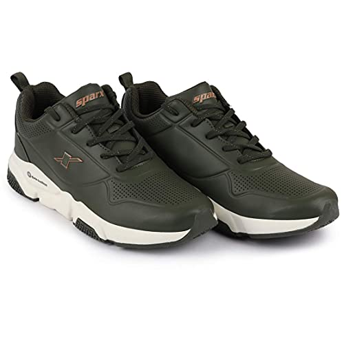 Image of Sparx Mens SM 661 | Enhanced Durability & Soft Cushion | Olive Running Shoe - 10 UK (SM 661)