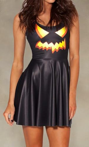 Image of Sister Amy Printed Elastic Sleeveless Shaping Breathable Camisole Skater Dress