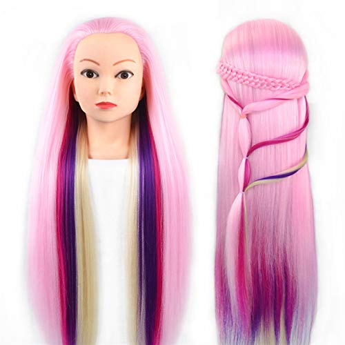 Perruque blonde de mannequin en fibre haute température pour entraînement