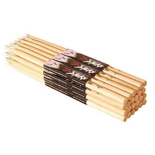 OnStage On Stage 5A Hickory Drum Sticks - (12 Pack) (Wood Tip 12 Pak)