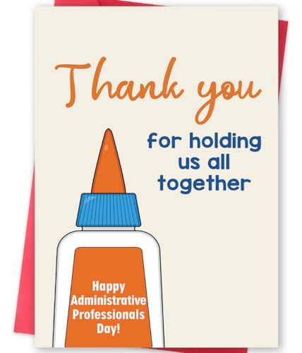 MOROLURU Administrative Professionals Day Card, Thank You Card for Administrative Assistant Office Manager Secretary, Appreciation Greeting Card with Envelope
