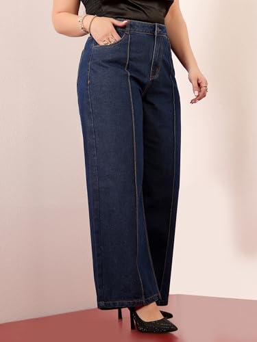 Image of Miss Chase A+ Women's Bootcut High Rise Regular-Length Stretchable Denim Shaping Jeans