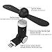iUKUS Mini Phone Fan, [180 Rotating] Portable Mini Cooler Mobile Phone Fan Compatible with iPhone XS/XR/X/8/8+/7/7+/6, iPad, iPod (Black)