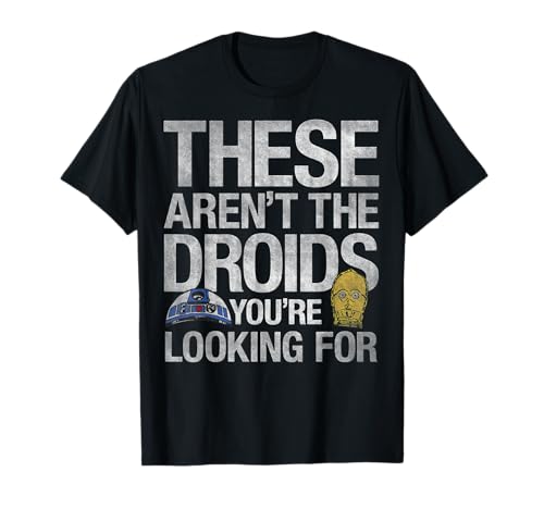 T-shirt Star Wars Classic Droid Quote vêtement geek imprimé science-fiction pour homme et femme
