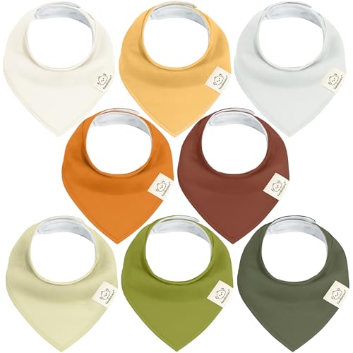 Image of KeaBabies 8pk Organic Baby Bandana Bibs for Drooling and Teething (Sahara)