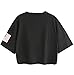 SweatyRocks Women's Letter Print Crop Tops Summer Short Sleeve T-Shirt