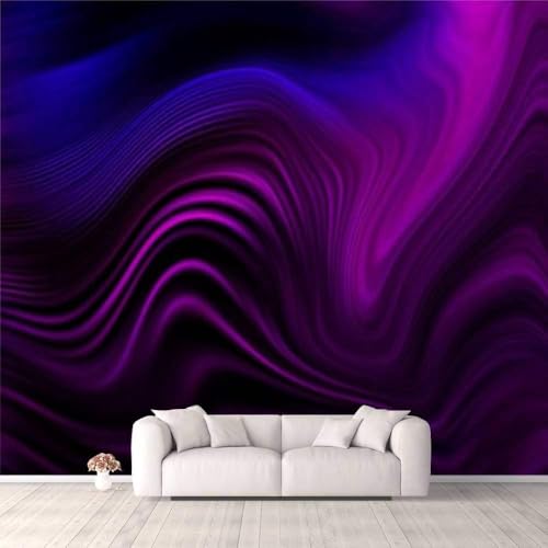 Papier peint 3D marbre pour masquer les défauts d'un mur de salon - 2