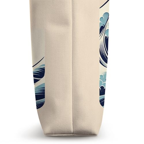 Bolso Tote Ocean and Beach con flamenco y ola miniatura 3