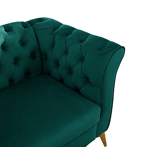 Image of Supernal 3 Seater Sofa Set with Brass Legs Perfect Gives Luxurious Look for Home /Living Room /Office /Guest Room /Hotels /Lounge