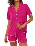 Ekouaer Conjunto de pijama para mujer, XL