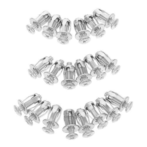 KICHOUSE Plasterboard Wall Anchors and Screws Kit 20pcs Expansion Nuts Metal Expansion Bolt for Drywall Suitable for DIY