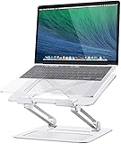 TRUNIUM ノートパソコンスタンド タブレットスタンド PCスタンド 無段階高さ/角度調整可能 滑り止め 折りたたみ式 放熱性優れ アルミ合金製 姿勢改善 腰痛/猫背解消 Macbook Air/Macbook Pro/iPad/ノートPC/液タプなど16インチまでに対応(シルバー)