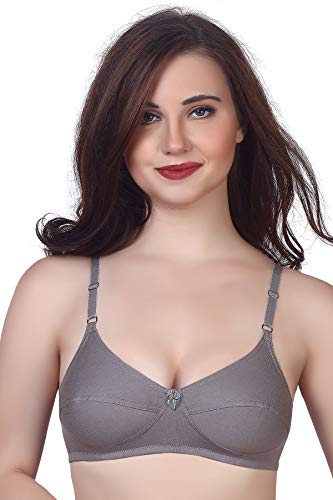 Image of VSTAR HANA Non-Wired Non-Padded Cotton Knitted Full Coverage Bra for Women with Double Layered Seamed Cups