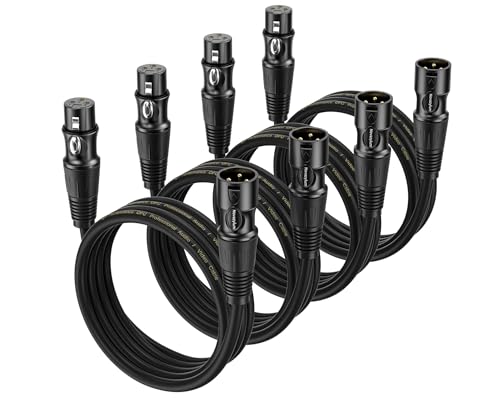 XLR Cables 2 Ft 4-Pack