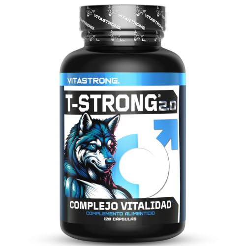 Vitastrong Vitality Complex - 120 cápsulas T-Strong 2.0 con arginina, taurina, maca, fenogreco,...