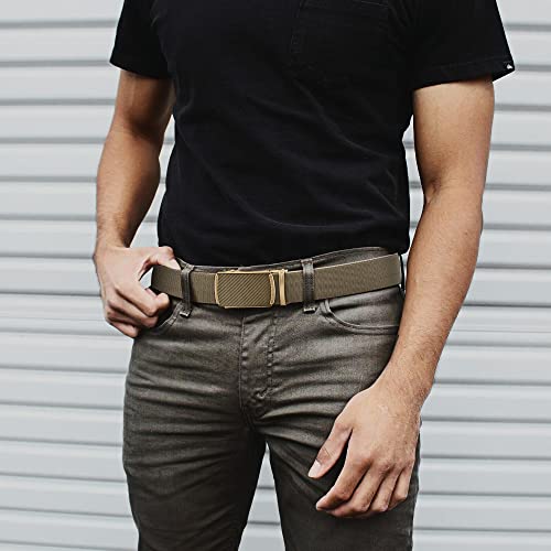Image of DOOPAI Belt Men, elastic golf belts for men, 2 Pack Nylon Ratchet Belt Mens Belts Casual, Adjustable Trim to Fit