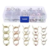 JYNXOR 75 Stück Edelstahl-Schlauchschellen-Set - Für Kraftstoff-, Wasser- und Luftschläuche (Größen: 6-10 mm)