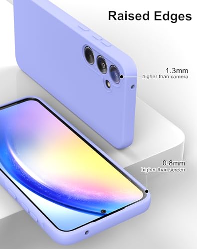 Foluu Silicone Case for Samsung Galaxy A55 5G, Liquid Gel Rubber Bumper Case with Soft Microfiber Lining Cushion Slim Hard Shell Shockproof Protective Cover for Samsung Galaxy A55 5G 2024 (Purple) - image 2