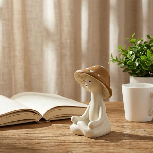 Estatua de Resina Hongo Meditación Decorativa miniatura 7