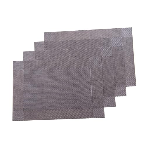GRIRIW 8pcs Restaurant Table Mats Table Pad Simple Design Table Mat Tableware Table Mat Table Mat Table Mat Waterproof Desk Mat Exquisite Workmanship Table Mat PVC Placemats Grey