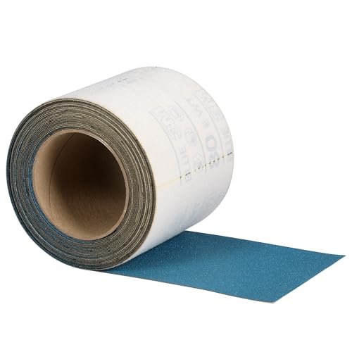Image of 3M Hookit Blue Sheet Roll 37455, 80E, 4-1 /2 in x 8.7 yd, Excellent Performance and Cut, Sanding Sheets for Paint, Primer, Metal, Collision Repair
