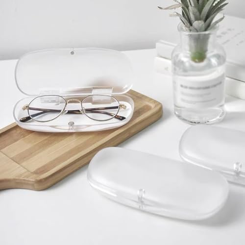 Image of GSHLLO 2 Pcs Clear Plastic Glasses Cases Eyeglasses Hard Case Reading Glass Case Spectacle Holder Case Sunglass Box Protector